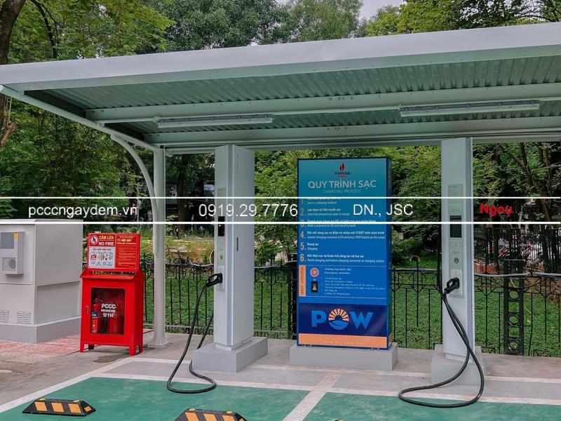 Thi công PCCC trạm sạc xe điện an toàn, lắp đặt trọn gói Thi công PCCC trạm sạc xe điện