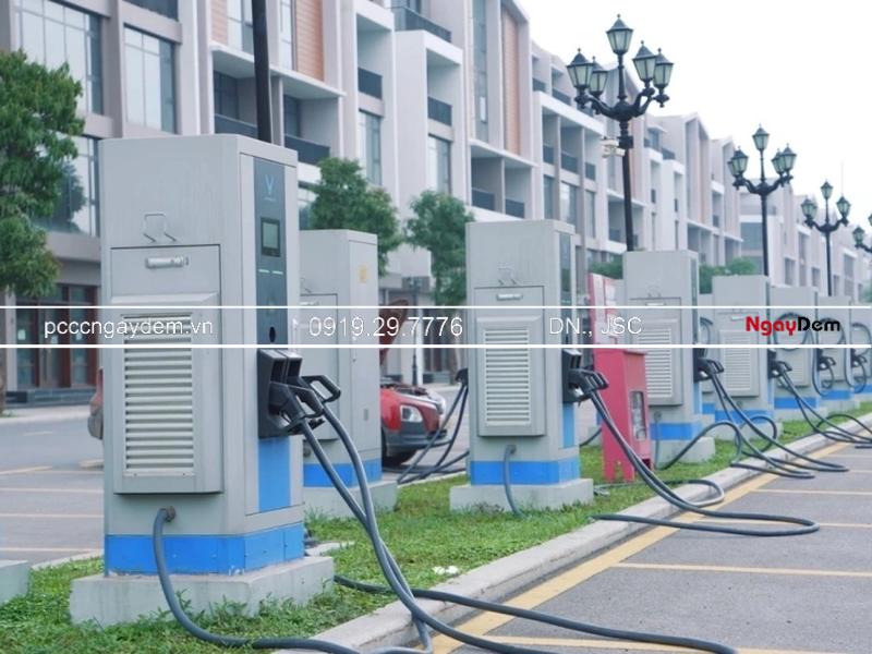 Thi công PCCC trạm sạc xe điện an toàn, lắp đặt trọn gói Thi công PCCC trạm sạc xe điện