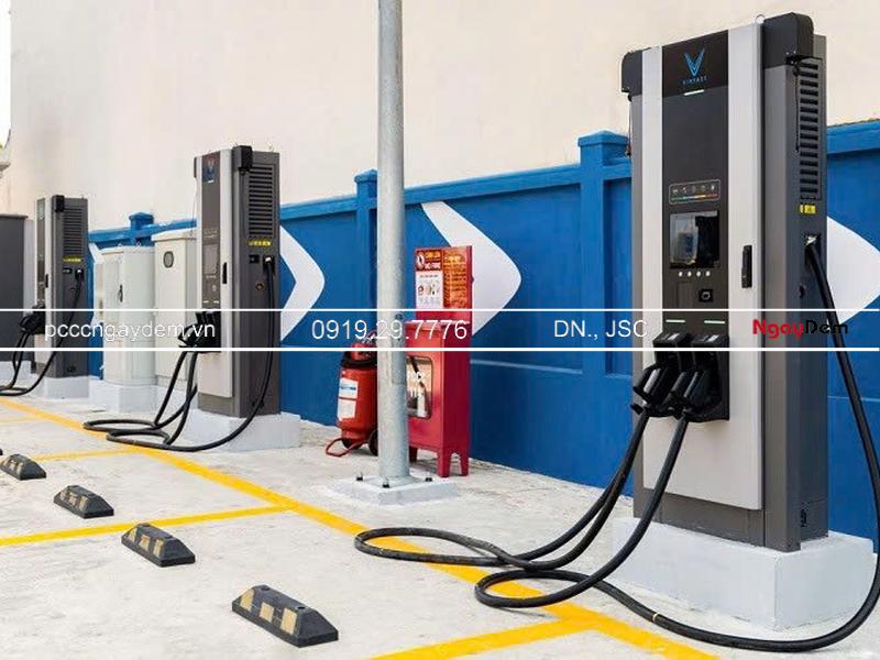 Thi công PCCC trạm sạc xe điện an toàn, lắp đặt trọn gói Thi công PCCC trạm sạc xe điện