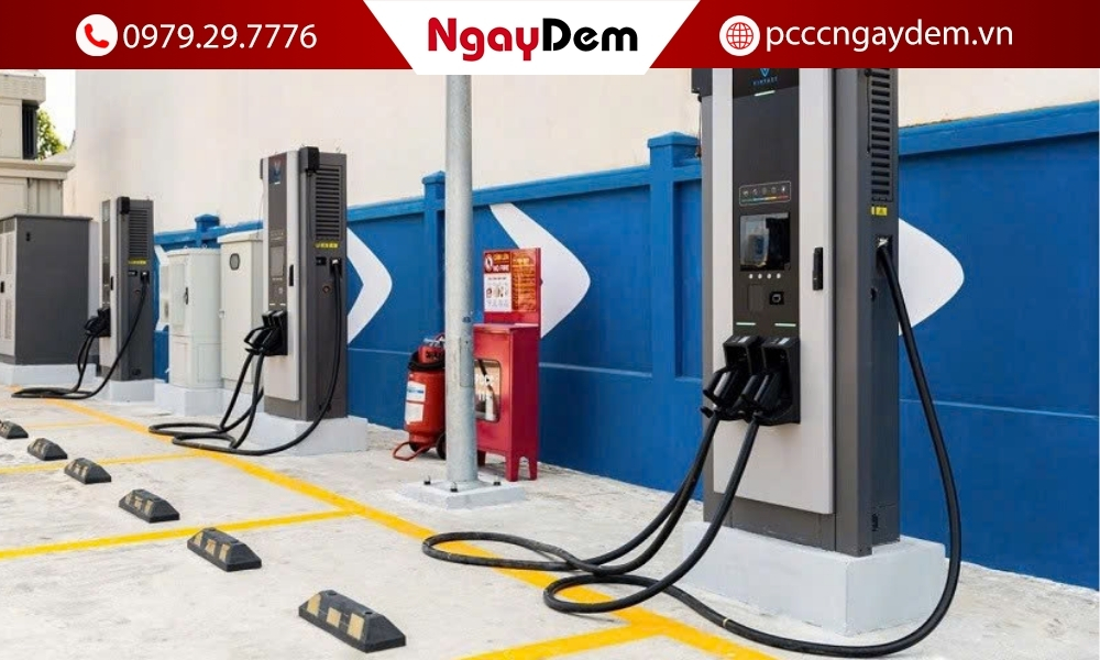 Thi công PCCC trạm sạc xe điện