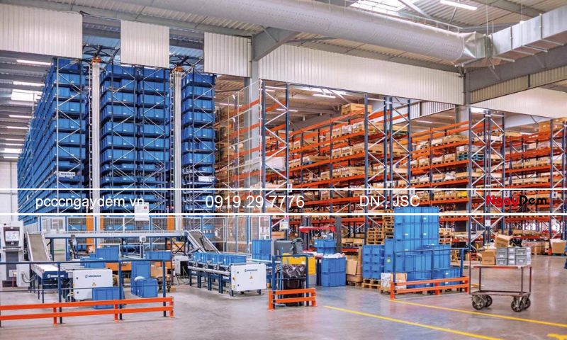 Giải pháp thiết kế PCCC kho hàng chuẩn quy định hiện hành Giá kệ cao tầng tạo điều kiện cháy lan theo phương đứng