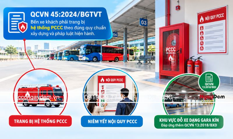 Thiết kế PCCC nhà ga, bến xe: Quy định và giải pháp tối ưu QCVN 45:2024/BGTVT - Quy chuẩn riêng cho bến xe khách