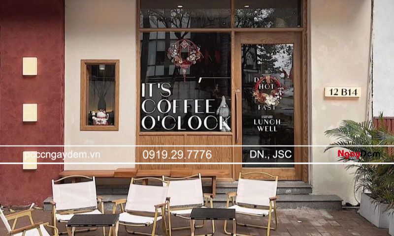 Thiết kế PCCC quán cafe, quán trà sữa: Giải pháp an toàn, đạt chuẩn Quán cafe mặt bằng tầng trệt
