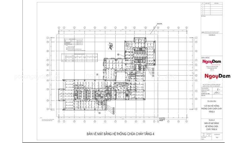 Bản vẽ hệ thống chữa cháy và cấp nước