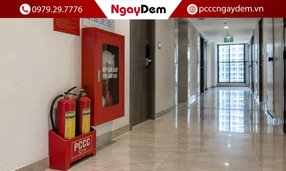 Quy định bố trí bình chữa cháy, Cách bố trí bao nhiêu m2 cần 1 bình? Quy định bố trí bình chữa cháy