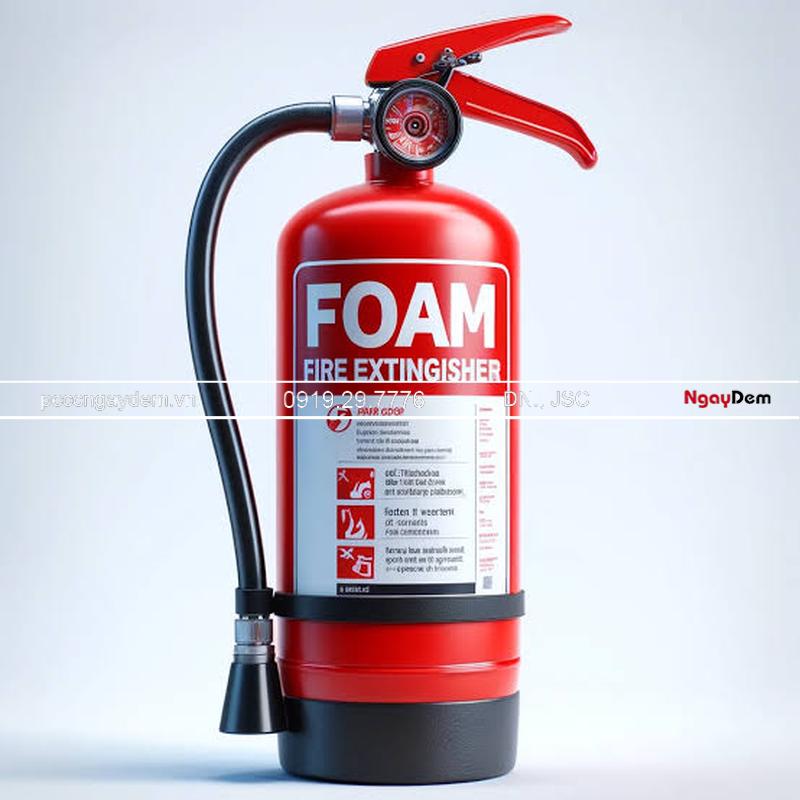Bọt chữa cháy là gì? Phân loại, nguyên lý hoạt động và ứng dụng Dùng bình chữa cháy bằng bọt Foam để xử lý đám cháy từ xăng dầu