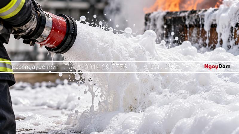Bọt chữa cháy là gì? Phân loại, nguyên lý hoạt động và ứng dụng Bọt chữa cháy Foam