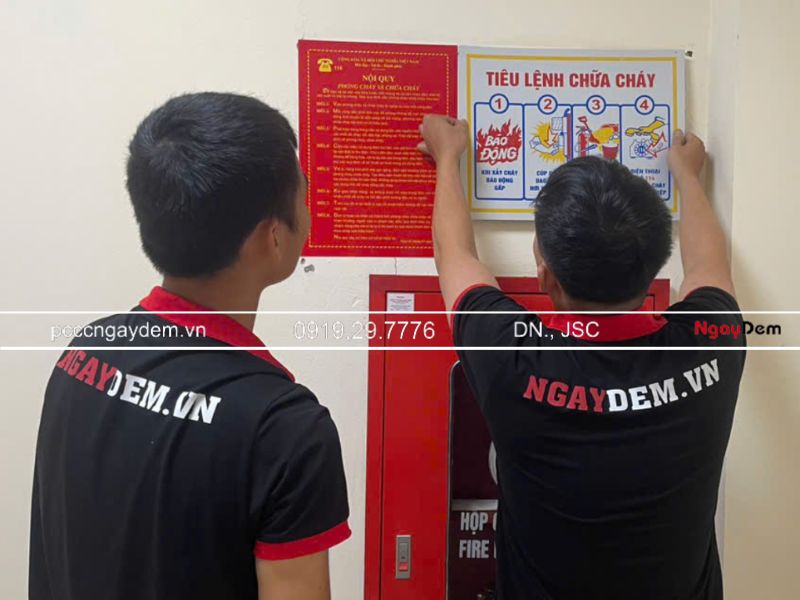 cách dán tiêu lệnh chữa cháy