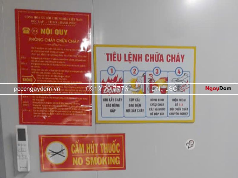 cách dán tiêu lệnh chữa cháy