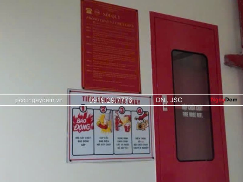 cách dán nội quy chữa cháy