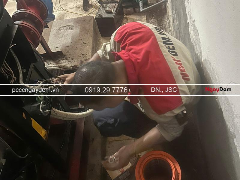 Bảo dưỡng máy bơm cứu hỏa PCCC chung cư CT2 Vĩnh Hoàng, Hoàng Văn Thụ
