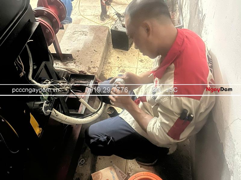 Bảo dưỡng máy bơm cứu hỏa PCCC chung cư CT2 Vĩnh Hoàng, Hoàng Văn Thụ