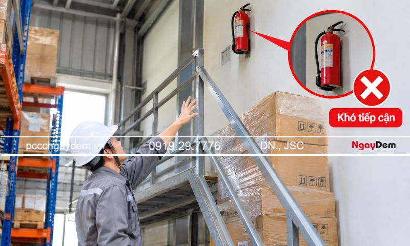 Có đủ bình chữa cháy nhưng bố trí khó tiếp cận