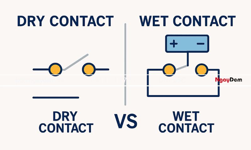 Tiếp điểm khô là gì? Phân biệt chi tiết tiếp điểm khô và tiếp điểm ướt Tiếp điểm ướt và nguyên lý hoạt động