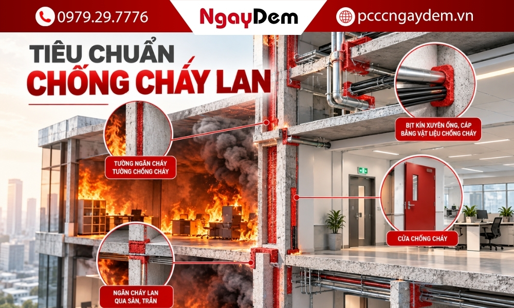 Tiêu chuẩn chống cháy lan trong PCCC theo QCVN 06:2022 Tiêu chuẩn chống cháy lan