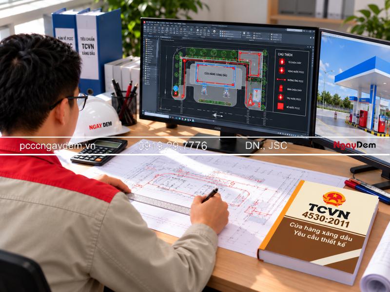 TCVN 4530:2011 - Tiêu chuẩn PCCC cửa hàng xăng dầu đầy đủ Tiêu chuẩn pccc cửa hàng xăng dầu
